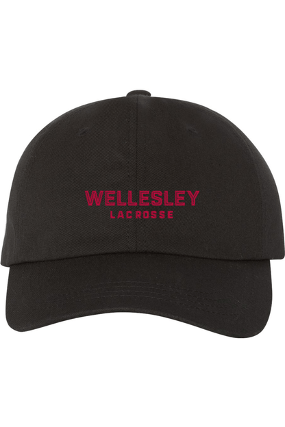 Wellesley Lacrosse Embroidered Dad Hat Signature Lacrosse