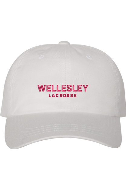 Wellesley Lacrosse Embroidered Dad Hat Signature Lacrosse
