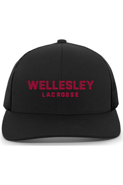 Wellesley Lacrosse Embroidered Trucker Hat Signature Lacrosse