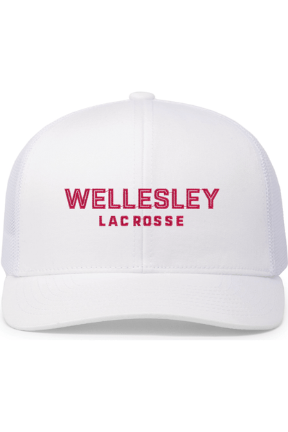 Wellesley Lacrosse Embroidered Trucker Hat Signature Lacrosse