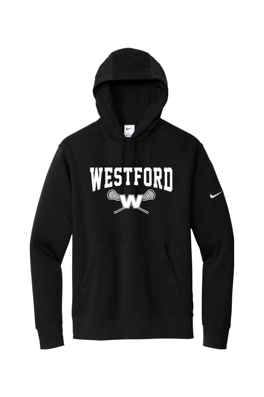 Westford Youth Lacrosse Nike Club Fleece Sleeve Swoosh Pullover Hoodie Signature Lacrosse