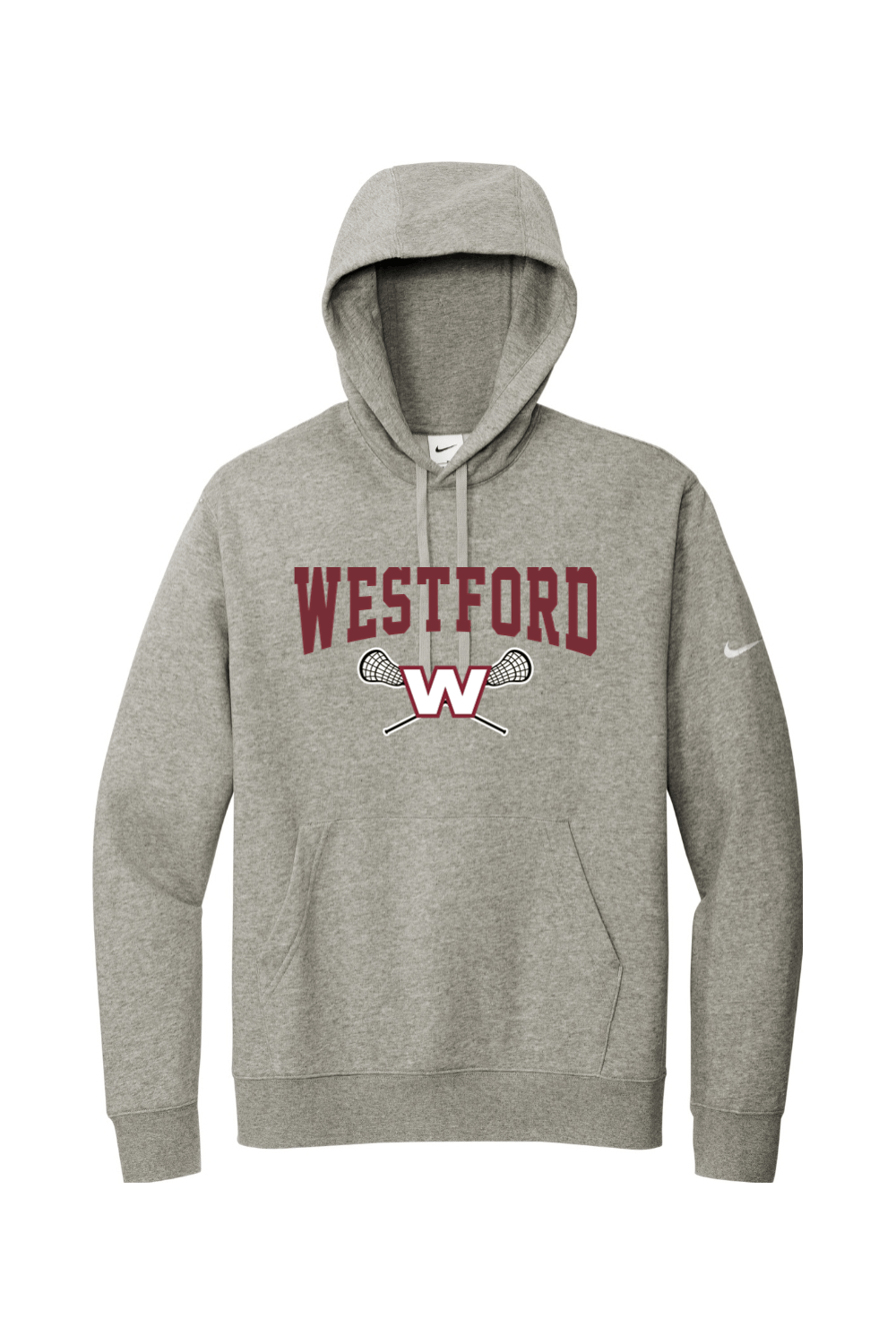 Westford Youth Lacrosse Nike Club Fleece Sleeve Swoosh Pullover Hoodie Signature Lacrosse