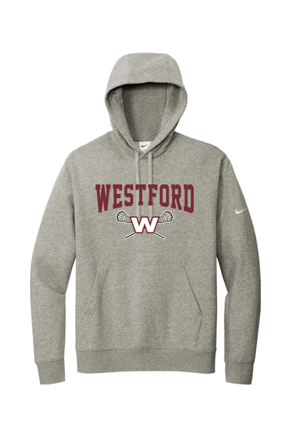 Westford Youth Lacrosse Nike Club Fleece Sleeve Swoosh Pullover Hoodie Signature Lacrosse
