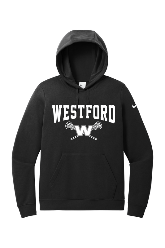 Westford Youth Lacrosse Nike Women's Club Fleece Sleeve Swoosh Pullover Hoodie Signature Lacrosse