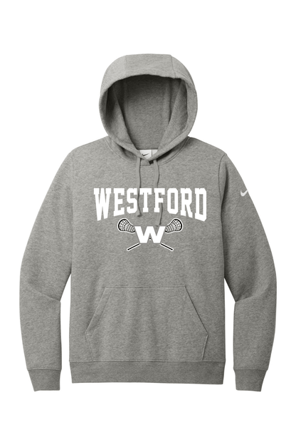 Westford Youth Lacrosse Nike Women's Club Fleece Sleeve Swoosh Pullover Hoodie Signature Lacrosse