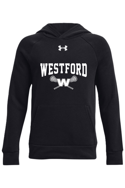 Westford Youth Lacrosse Under Armour Youth Rival Fleece Hooded Sweatshirt Signature Lacrosse