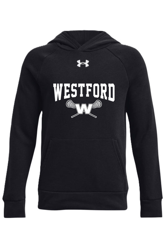 Westford Youth Lacrosse Under Armour Youth Rival Fleece Hooded Sweatshirt Signature Lacrosse