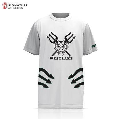 Westlake Lacrosse Men's Pitchfork White Short Sleeve Tech Tee Signature Lacrosse