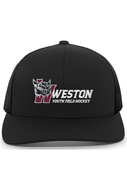 Weston Field Hockey Embroidered Trucker Hat Signature Lacrosse