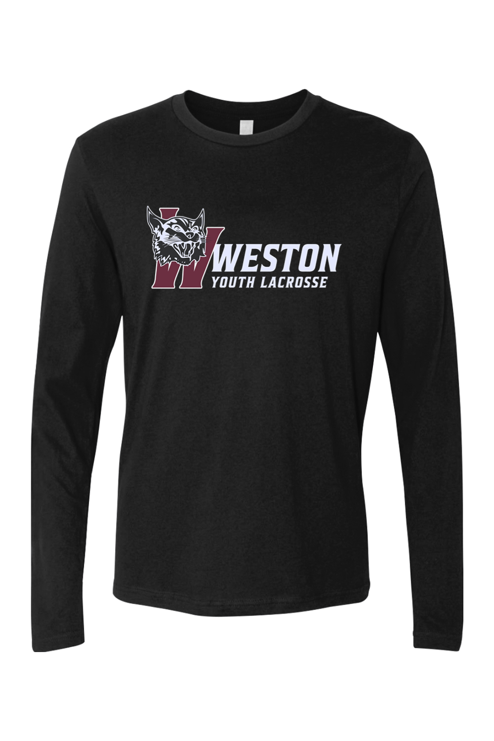 Weston Youth Lacrosse Next Level Ringspun Long Sleeve Crew Signature Lacrosse