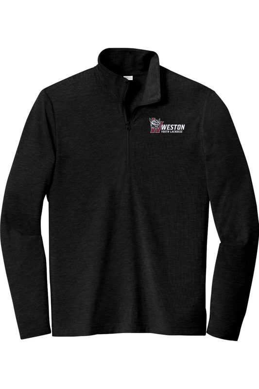 Weston Youth Lacrosse Sport-Tek PosiCharge Tri-Blend Wicking 1/4-Zip Pullover Signature Lacrosse