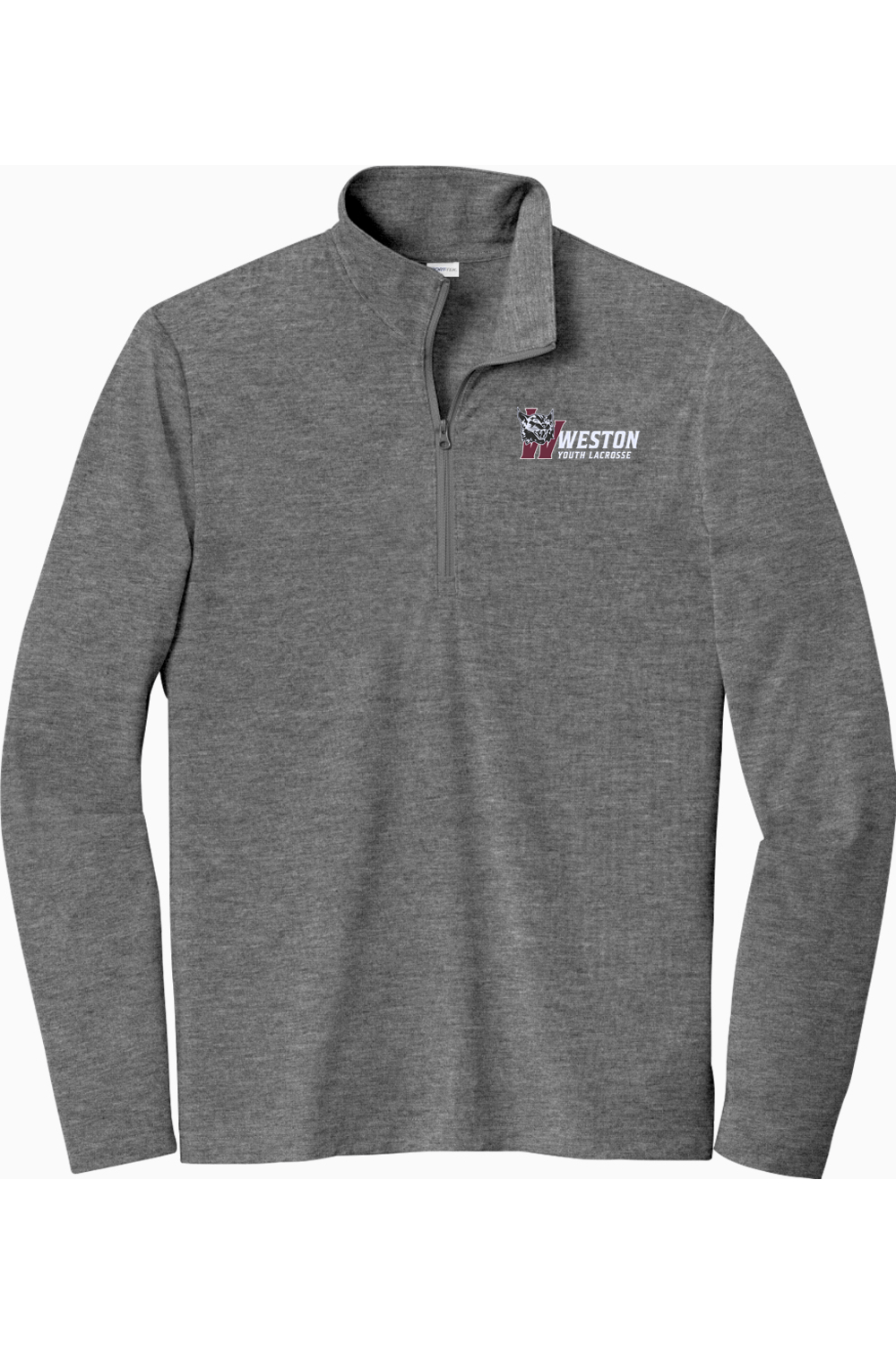 Weston Youth Lacrosse Sport-Tek PosiCharge Tri-Blend Wicking 1/4-Zip Pullover Signature Lacrosse