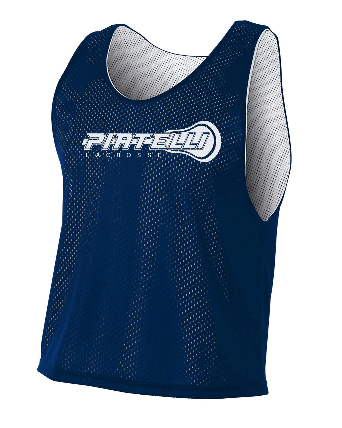 White Logo A4 Men's Cropped Lacrosse Reversible Practice Jersey Signature Lacrosse