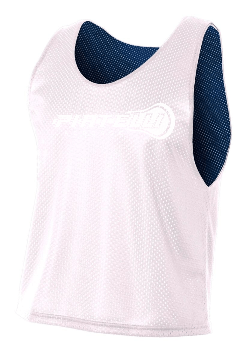 White Logo A4 Men's Cropped Lacrosse Reversible Practice Jersey Signature Lacrosse