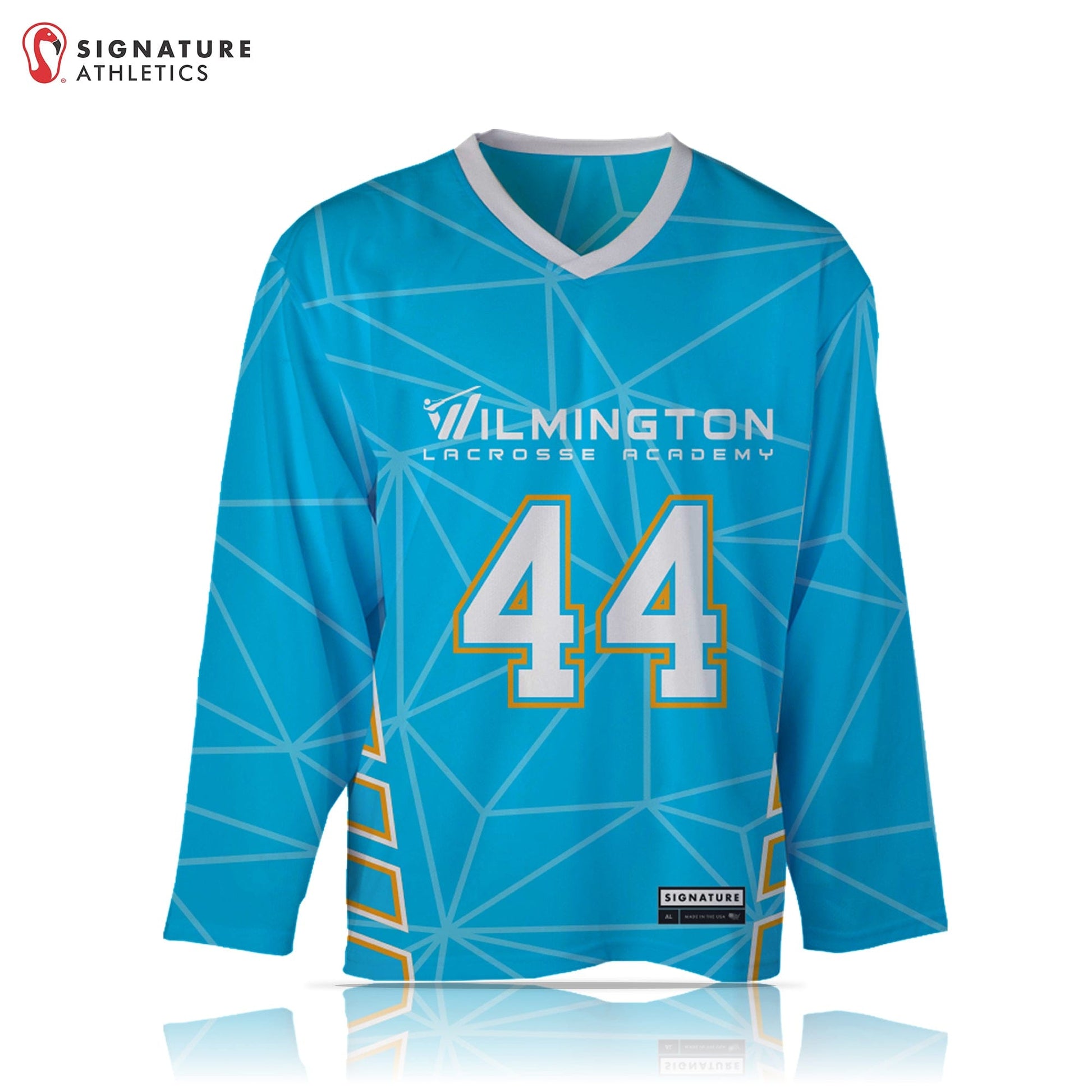 Wilmington Lacrosse Academy Men's Player Box Goalie Jersey Signature Lacrosse