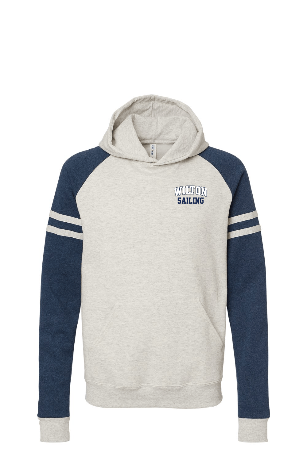 Wilton High School JERZEES Nublend® Varsity Colorblocked Raglan Hooded Sweatshirt Signature Lacrosse