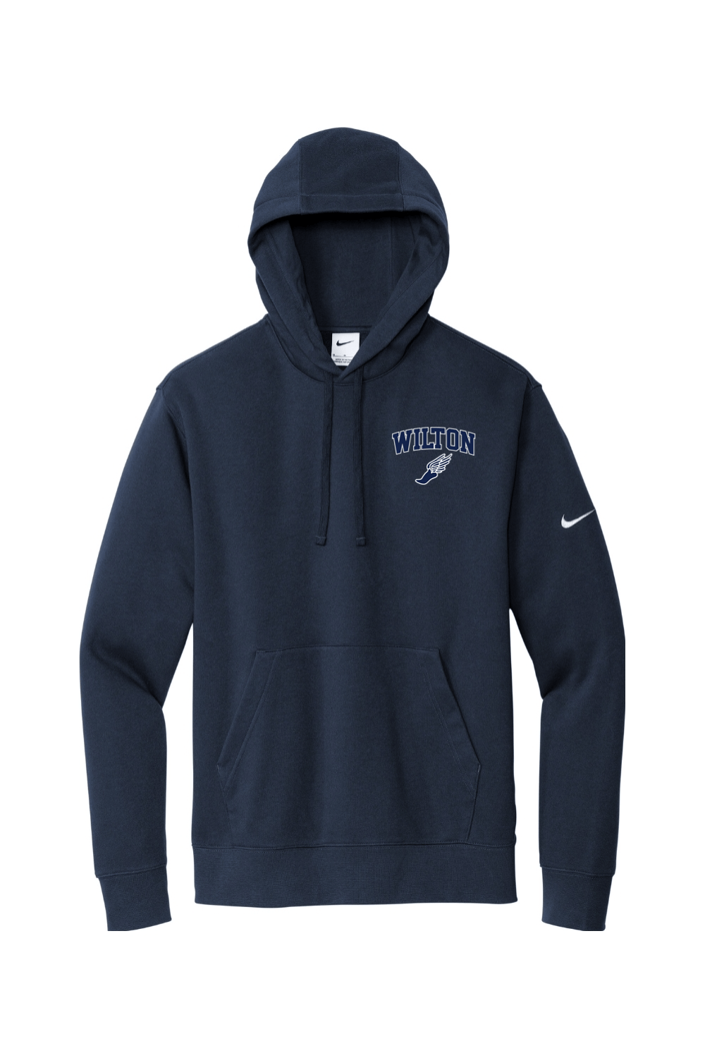 Wilton High School Nike Club Fleece Sleeve Swoosh Pullover Hoodie Signature Lacrosse