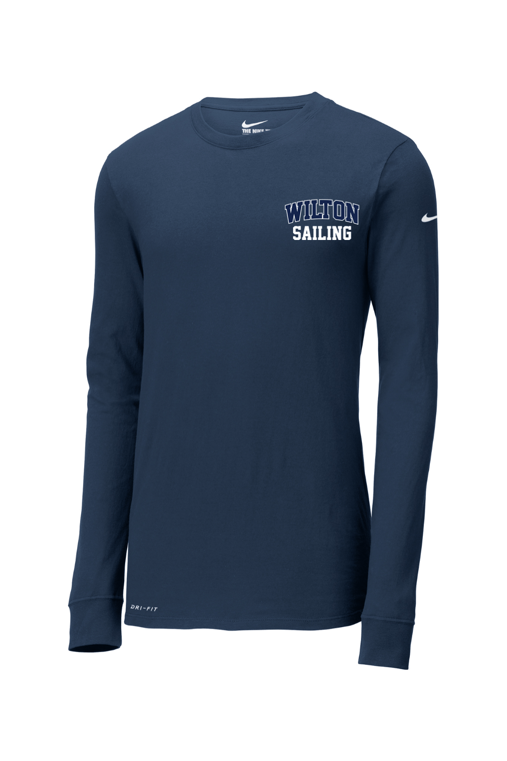 Wilton High School Nike Dri-FIT Cotton/Poly Long Sleeve Tee Signature Lacrosse