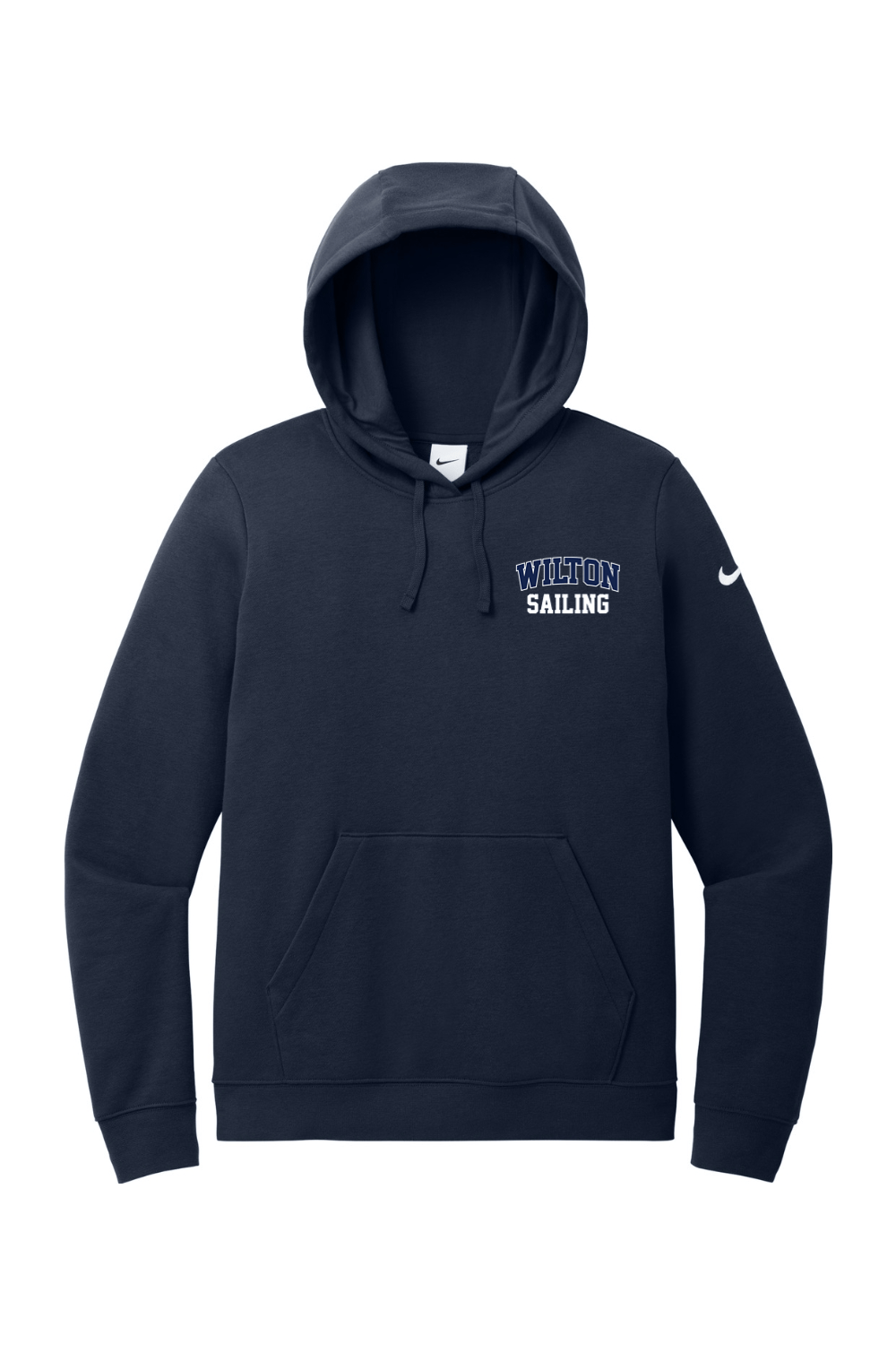 Wilton High School Nike Ladies Club Fleece Sleeve Swoosh Pullover Hoodie Signature Lacrosse