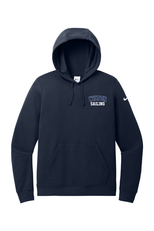 Wilton High School Nike Ladies Club Fleece Sleeve Swoosh Pullover Hoodie Signature Lacrosse