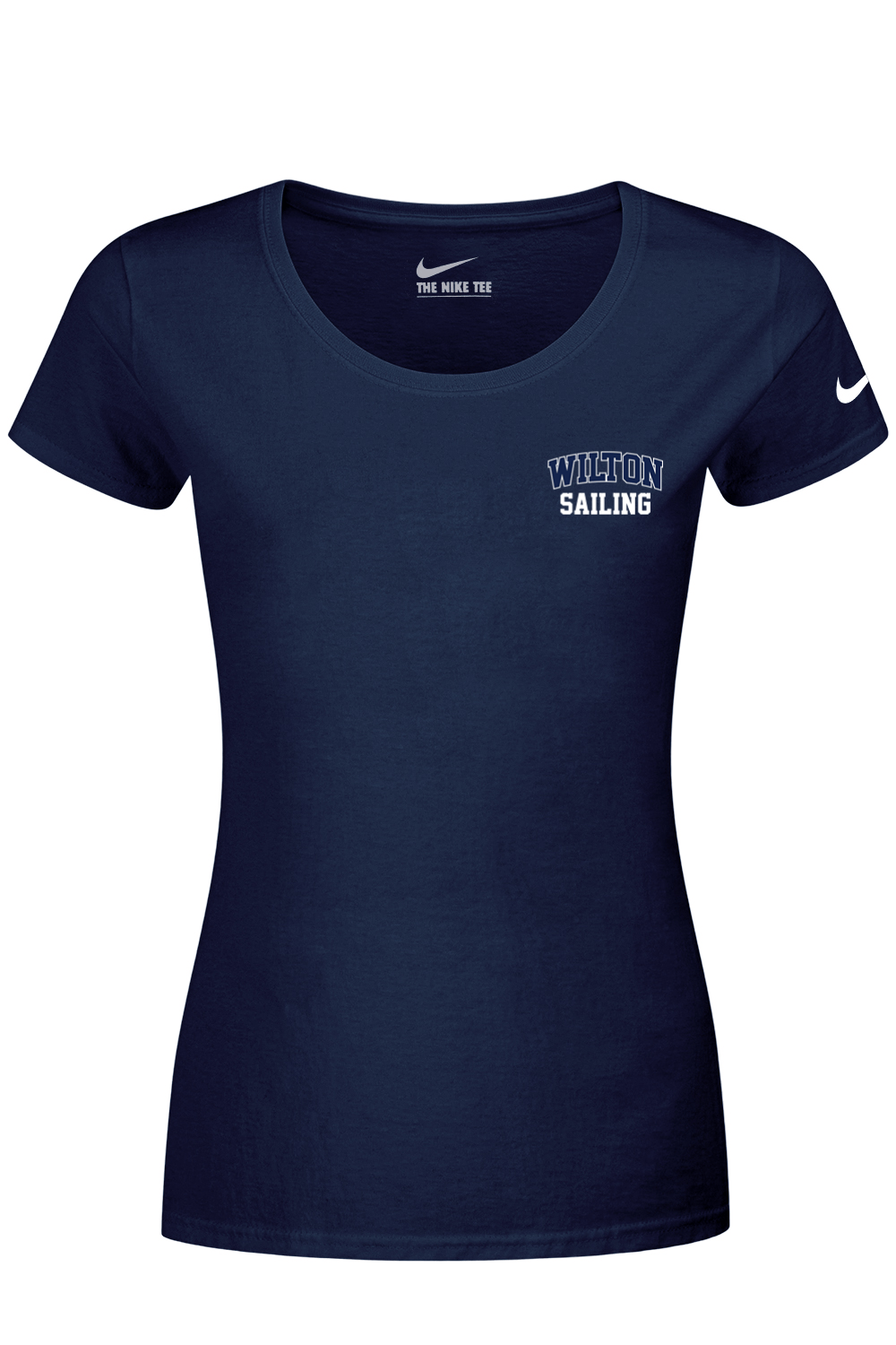 Wilton High School Nike Ladies Dri-FIT Cotton/Poly Scoop Neck Tee Signature Lacrosse