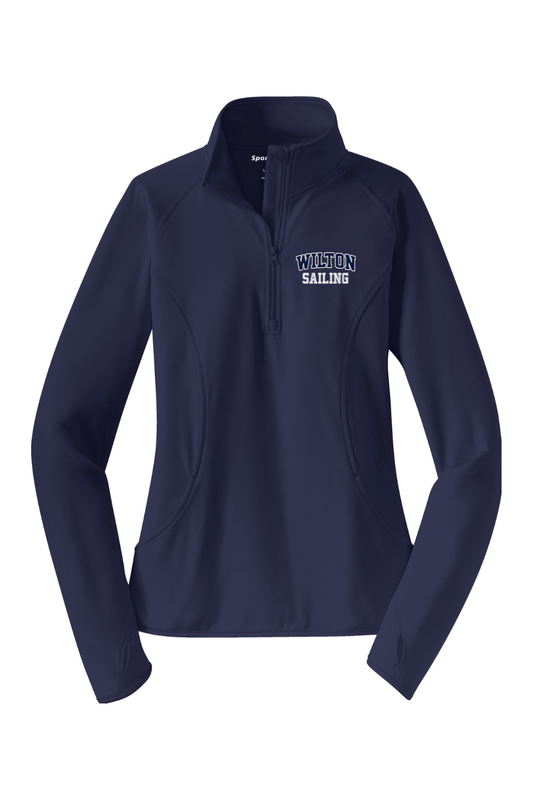 Wilton High School Sport-Tek Women's Sport-Wick Stretch 1/4-Zip Pullover Signature Lacrosse