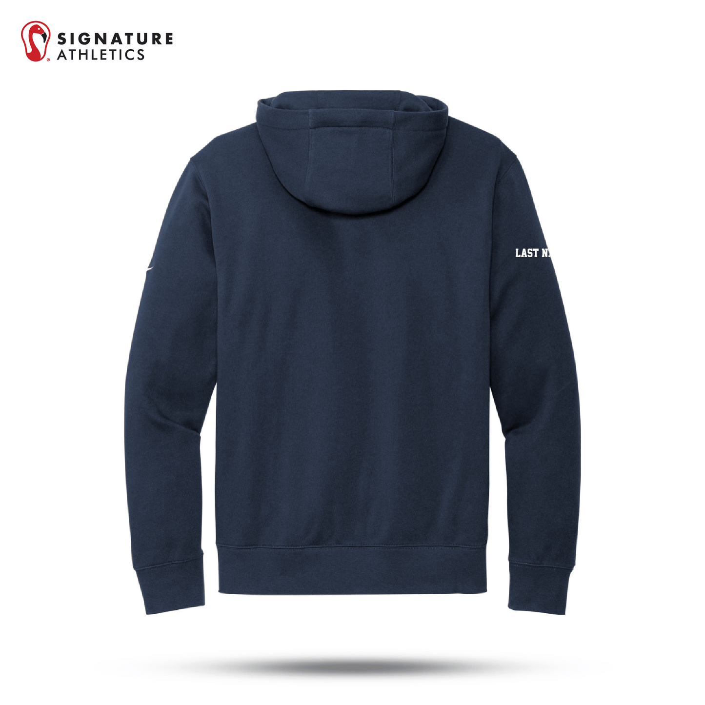 Wilton High School Women's Nike Club Fleece Sleeve Swoosh Pullover Hoodie Sailing Signature Lacrosse