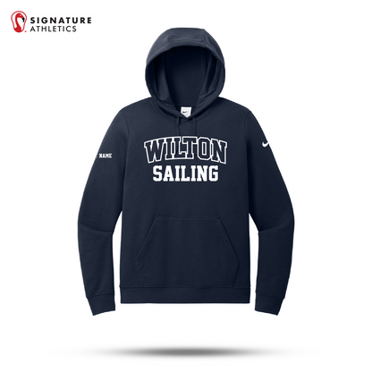 Wilton High School Women's Nike Women's Club Fleece Sleeve Swoosh Pullover Hoodie Sailing Signature Lacrosse