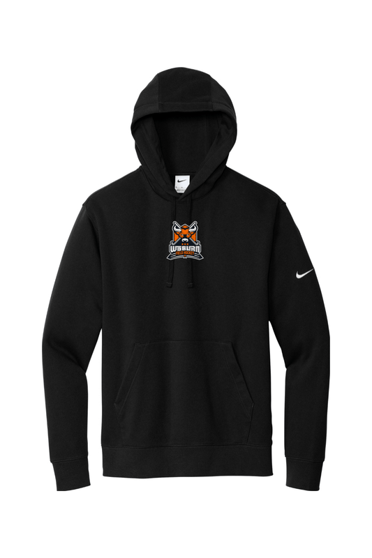 Woburn Youth FH Nike Club Fleece Sleeve Swoosh Pullover Hoodie Signature Lacrosse