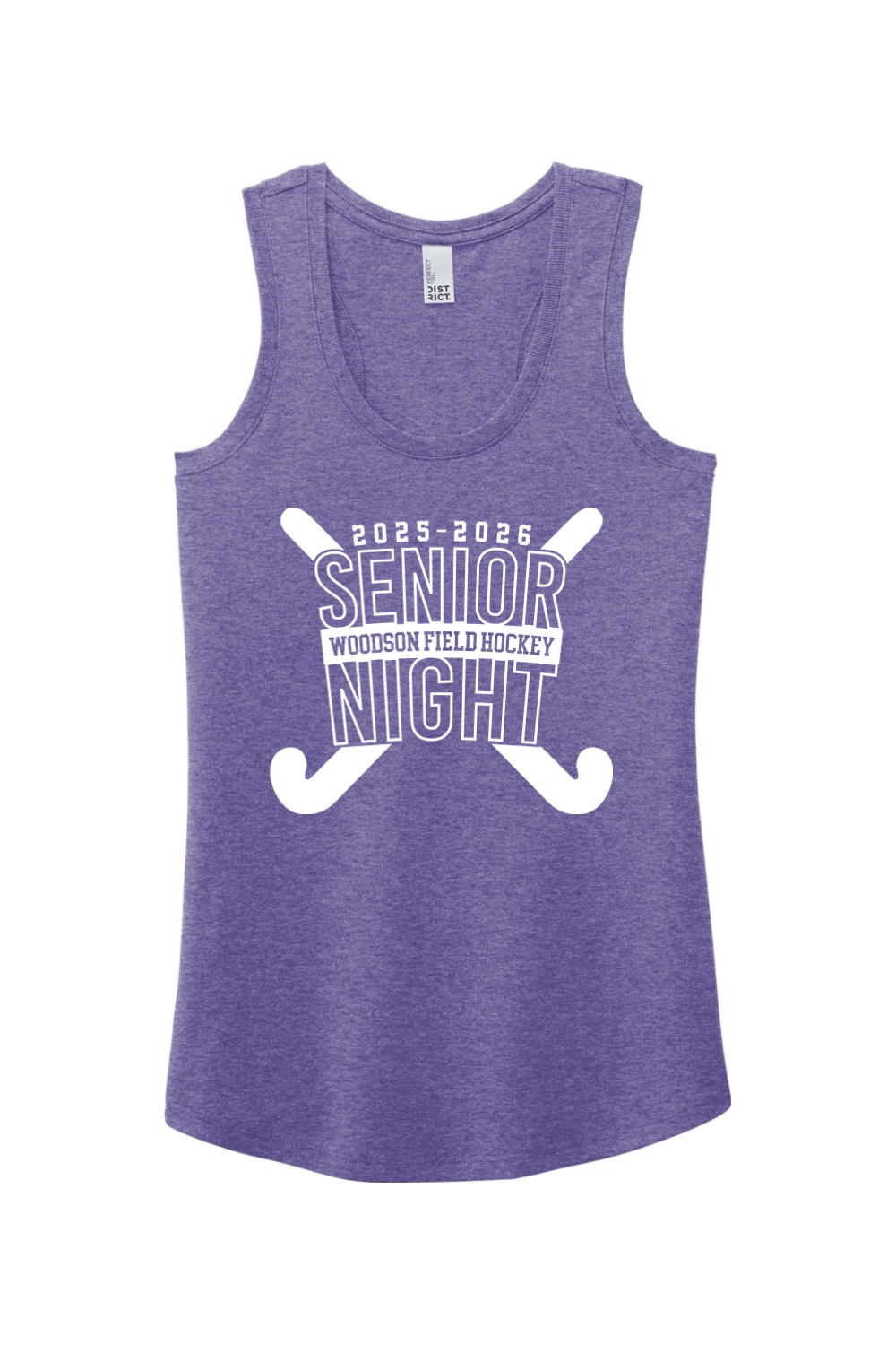 Woodson Field Hockey Senior Night District Women's Perfect Tri Racerback Tank Signature Lacrosse