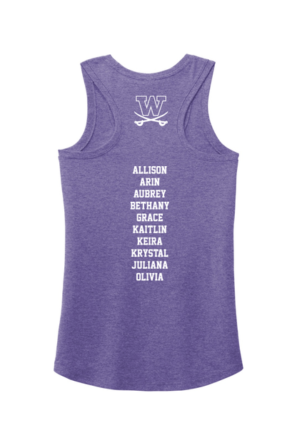Woodson Field Hockey Senior Night District Women's Perfect Tri Racerback Tank Signature Lacrosse