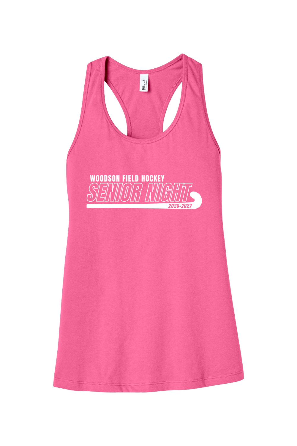 Woodson High School BELLA+CANVAS Women’s Jersey Racerback Tank Signature Lacrosse