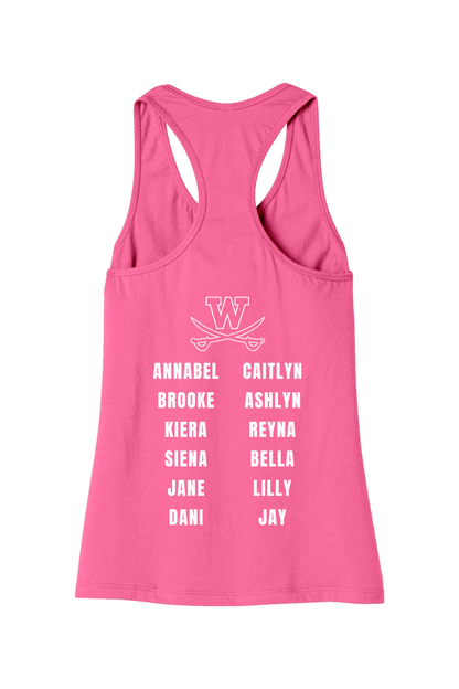 Woodson High School BELLA+CANVAS Women’s Jersey Racerback Tank Signature Lacrosse