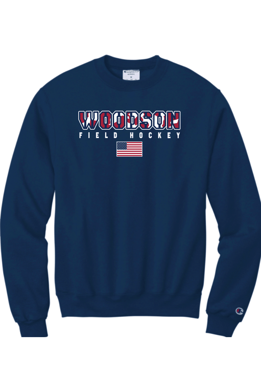 Woodson High School Field Hockey Champion Adult Powerblend Crewneck Sweatshirt Signature Lacrosse