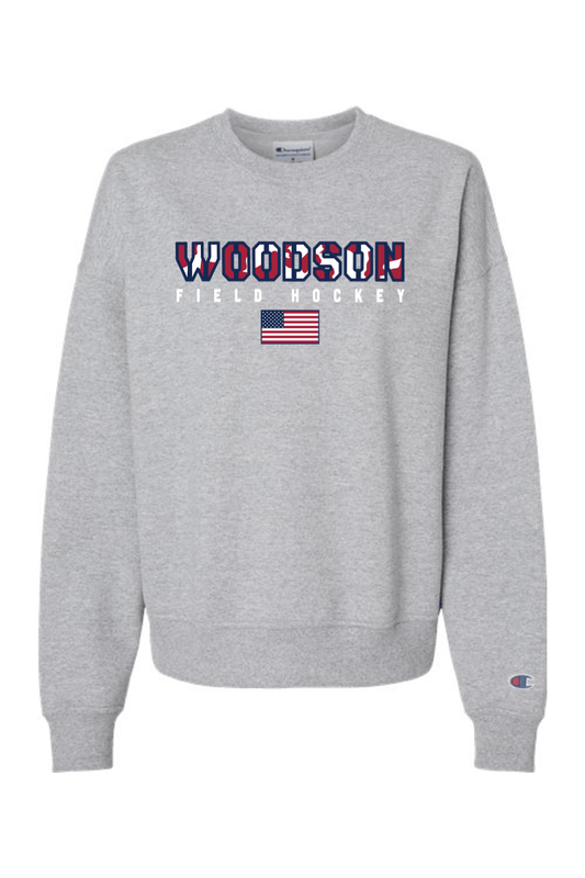 Woodson High School Field Hockey Champion Women's Powerblend Crewneck Sweatshirt Signature Lacrosse