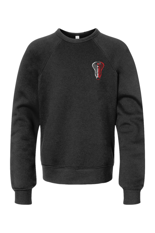 XTREME Lacrosse BELLA + CANVAS Youth Sponge Fleece Crewneck Sweatshirt Signature Lacrosse