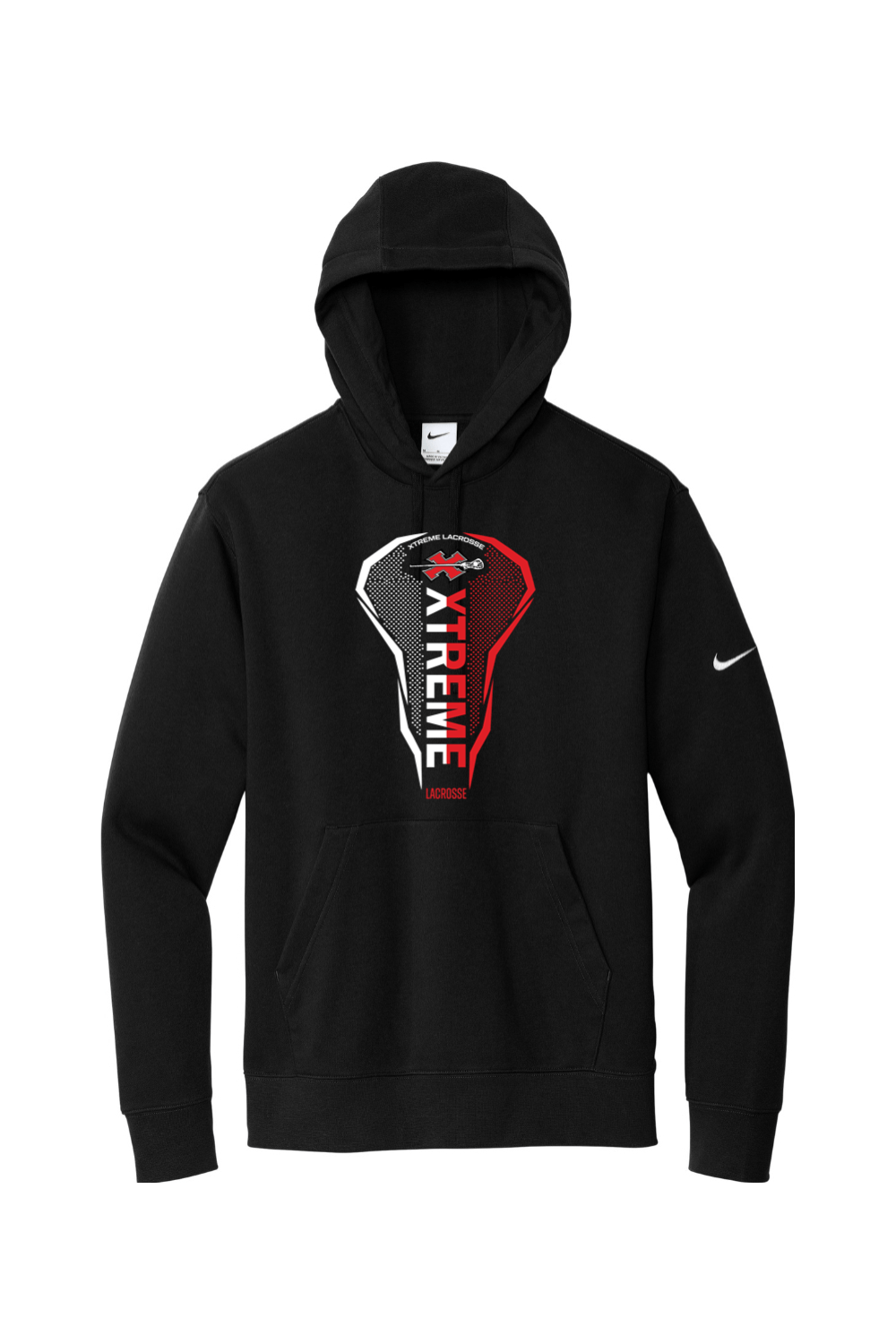 XTREME Lacrosse Nike Club Fleece Sleeve Swoosh Pullover Hoodie Signature Lacrosse