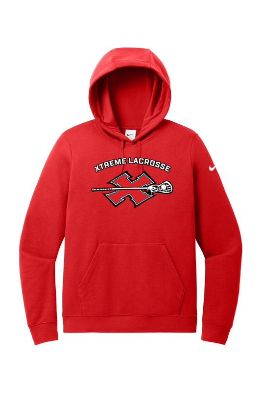 XTREME Lacrosse Nike Ladies Club Fleece Sleeve Swoosh Pullover Hoodie Signature Lacrosse