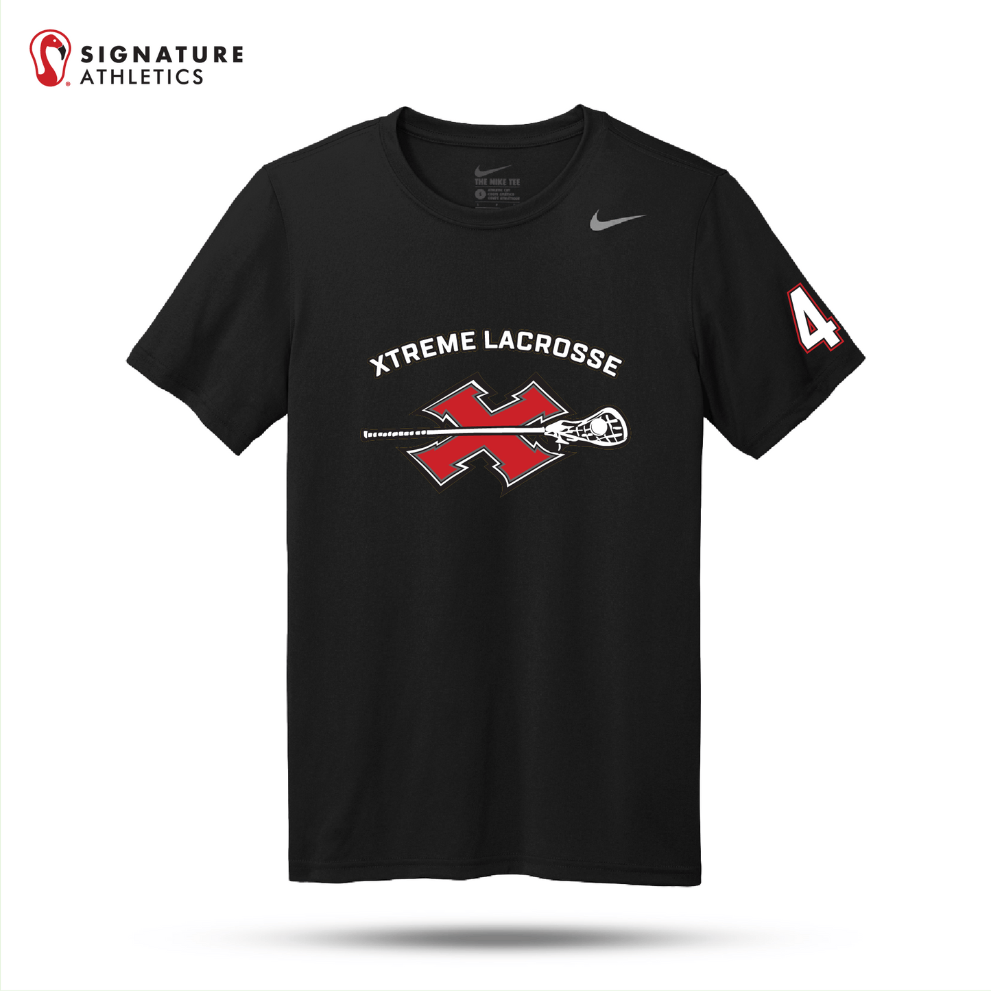 Xtreme Lacrosse  Nike Team rLegend Tee Black Signature Lacrosse