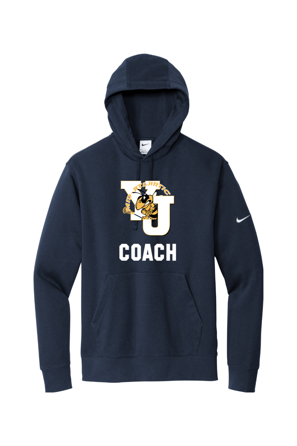 Yellow Jackets Mid-Atlantic Nike Club Fleece Sleeve Swoosh Pullover Hoodie Signature Lacrosse