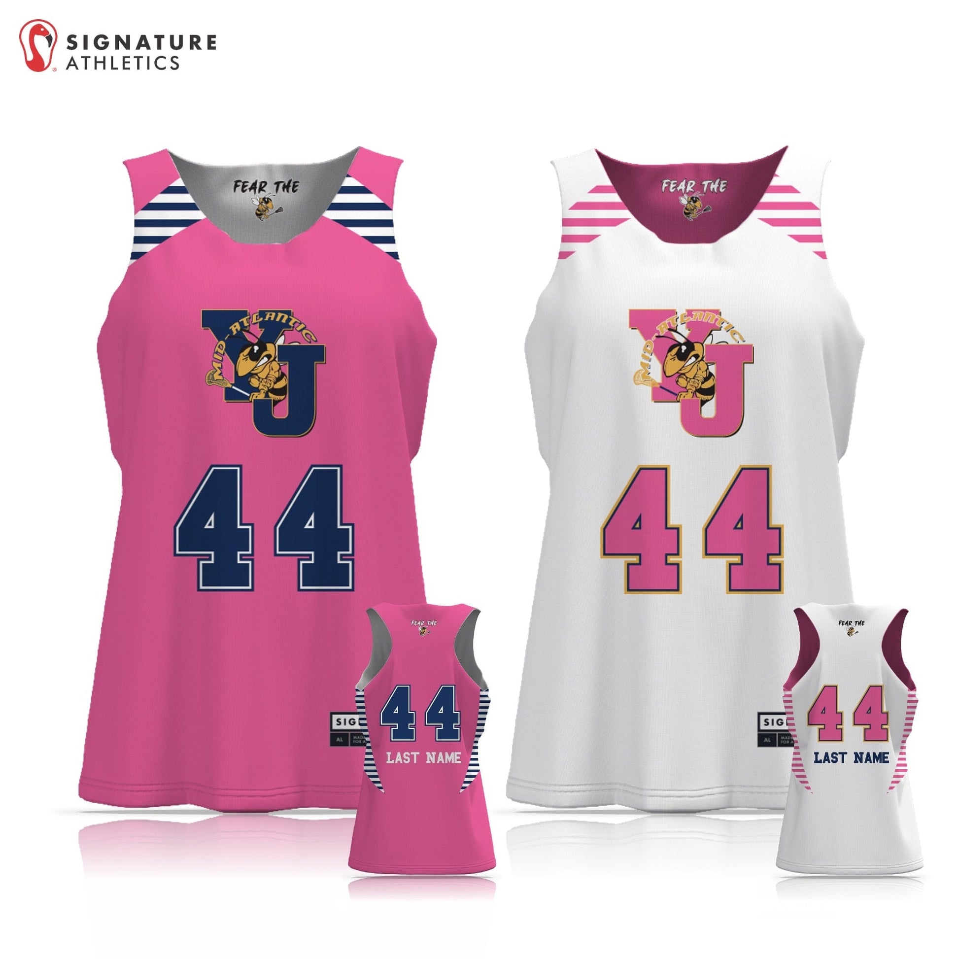Yellow Jackets Mid Atlantic Pink Women's 2 Piece Player Package Signature Lacrosse