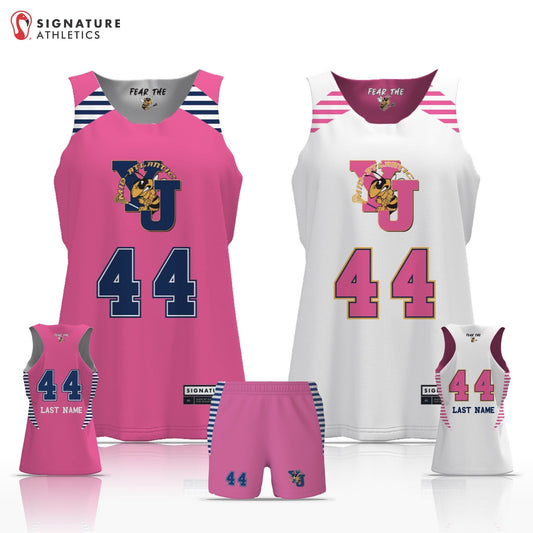 Yellow Jackets Mid Atlantic Pink Women's 2 Piece Player Package: Yellow Jackets Signature Lacrosse
