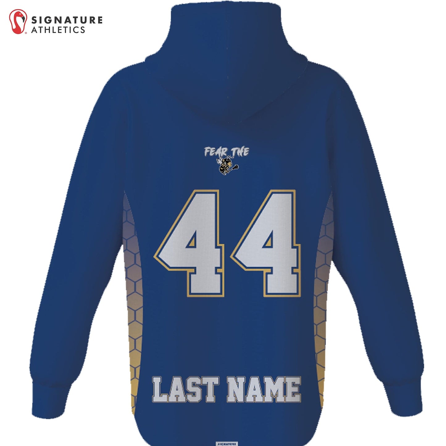 Yellow Jackets Mid-Atlantic Women's Pro Dye Sub Scuba Hoodie Signature Lacrosse