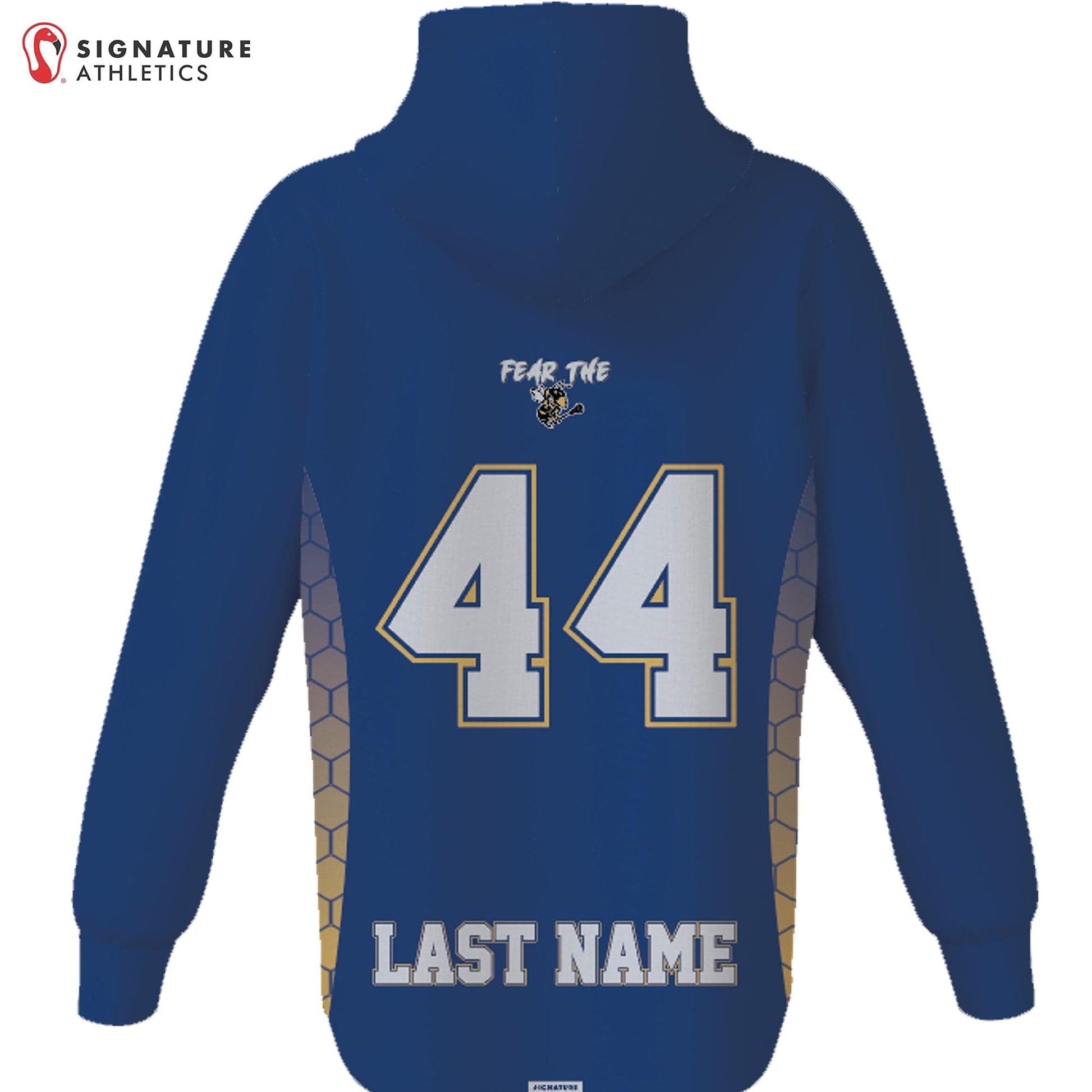 Yellow Jackets Mid-Atlantic Women's Pro Dye Sub Scuba Hoodie Signature Lacrosse