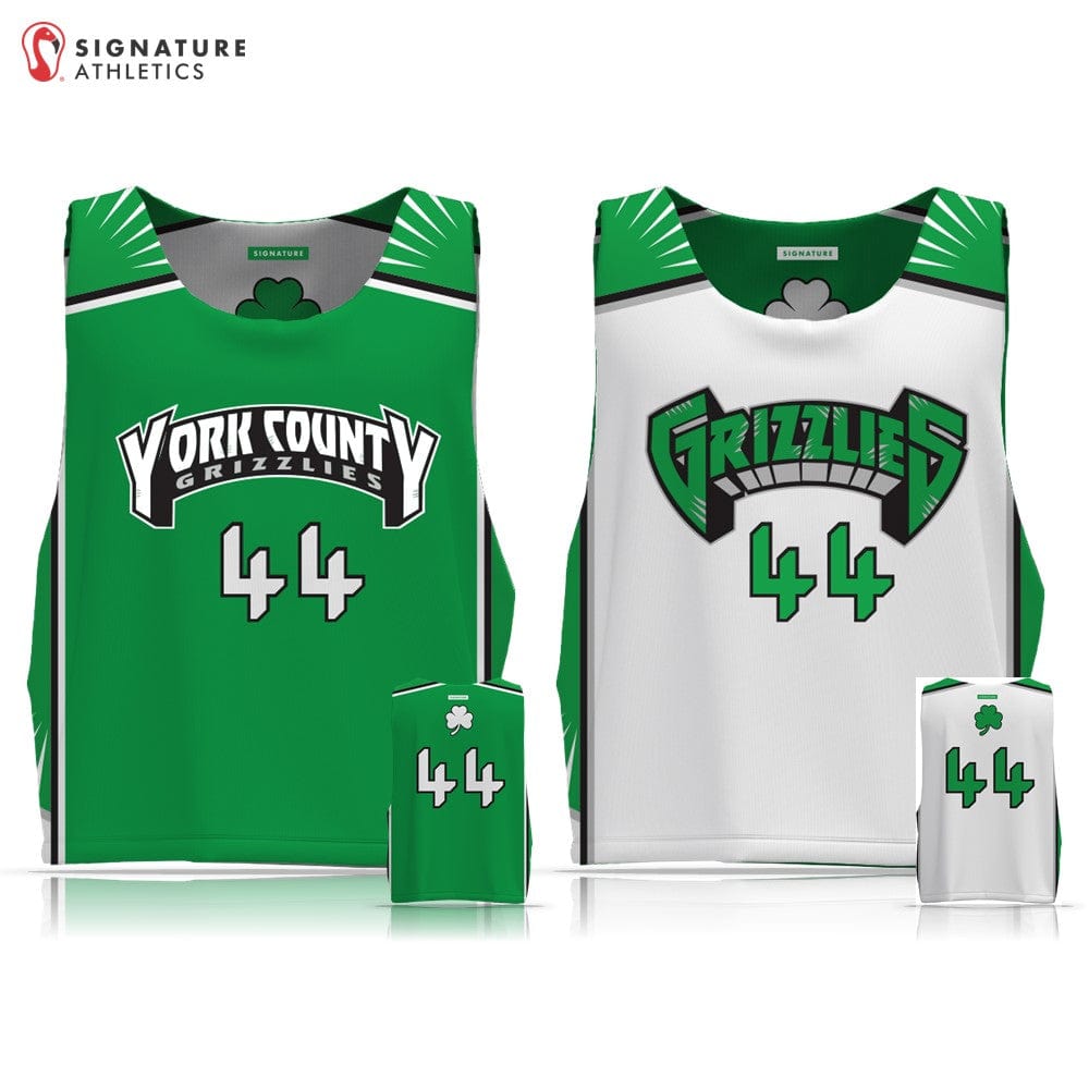 York County Grizzlies Men's Reversible Game Pinnie: Grizzlies Signature Lacrosse