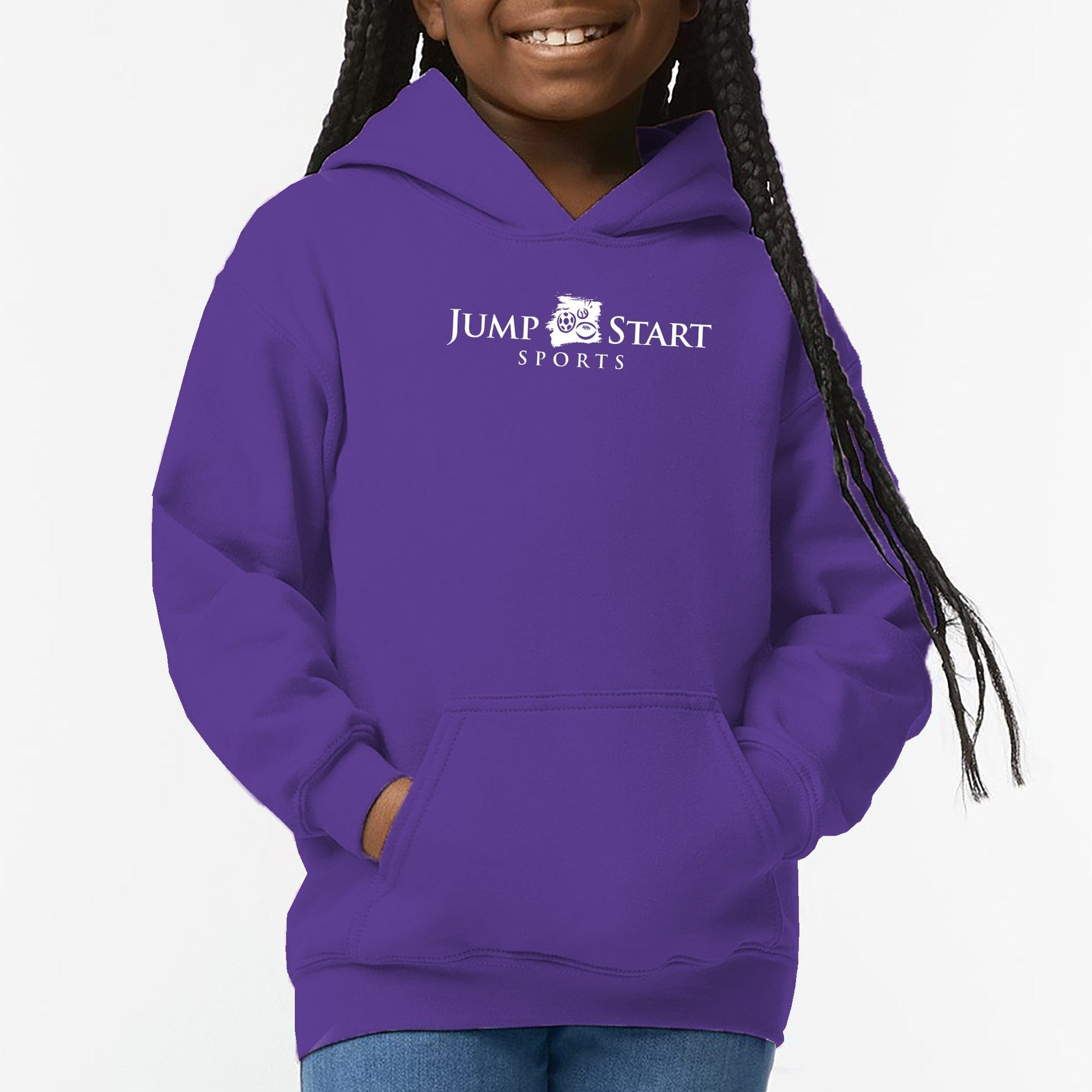 Youth Jump Start Hoodie - Purple Signature Lacrosse