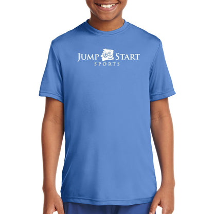 Youth Jump Start Performance Tee - Carolina Blue Signature Lacrosse