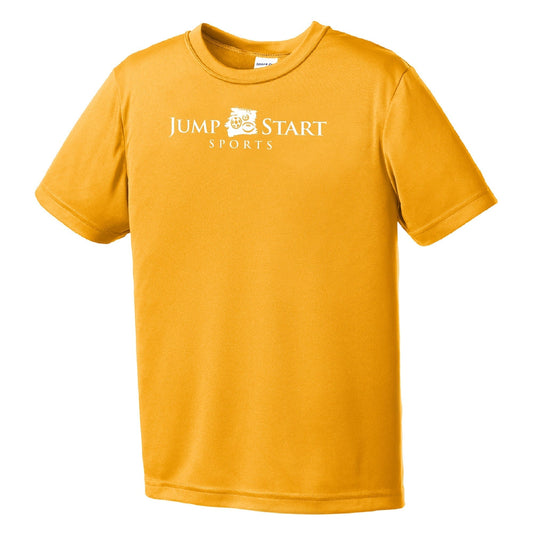Youth Jump Start Performance Tee - Gold Signature Lacrosse