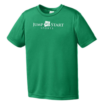 Youth Jump Start Performance Tee - Kelly Green Signature Lacrosse