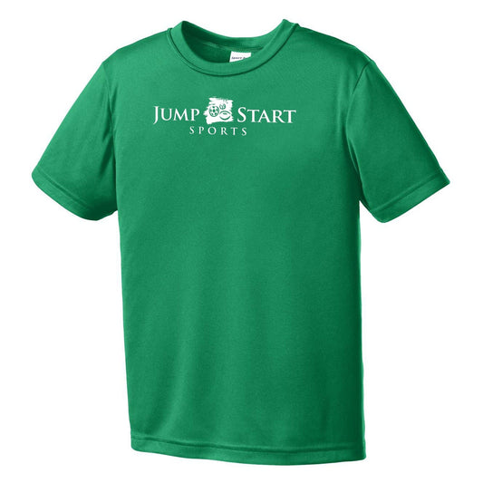 Youth Jump Start Performance Tee - Kelly Green Signature Lacrosse